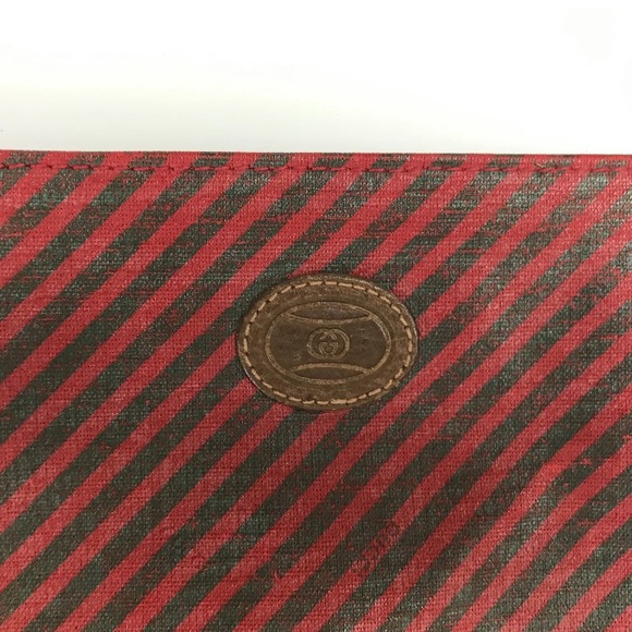 Gucci Rigate line cloth pouch W24 × H14 × 3 - Picture 9 of 11